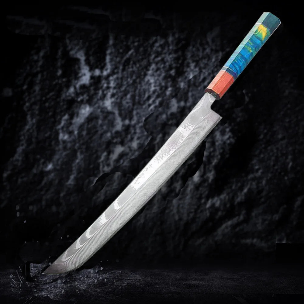 Couteau Japonais en Acier Damas