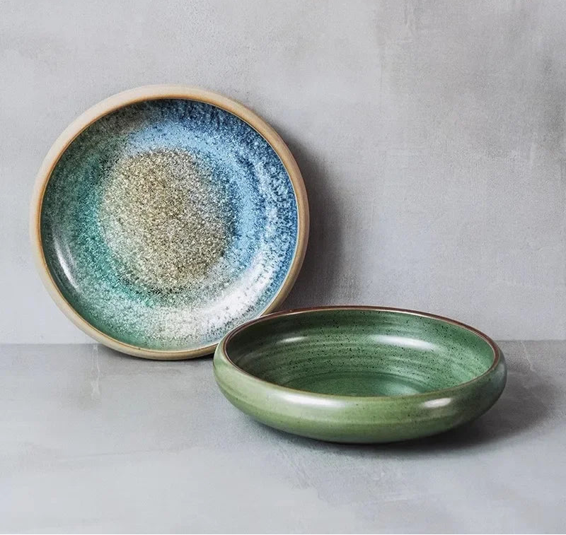 Assiette Creuse Ronde Japonaise en Céramique