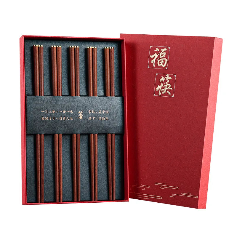 Coffret Baguettes Japonaise en Bois LUXE