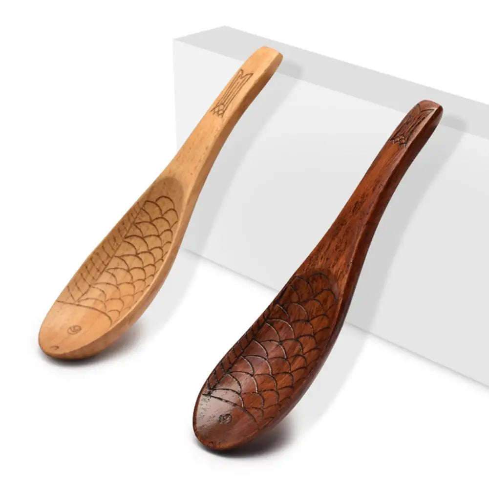 Cuillère Japonaise en Bois Sculptée à la Main