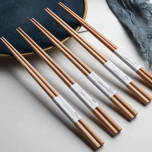 Lot de 5 Pairs de Baguette en Bois