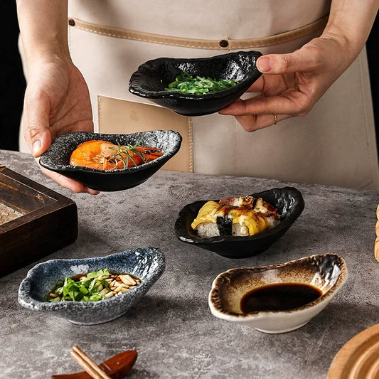 Petite Assiette Japonaise en Céramique Forme Coquillage