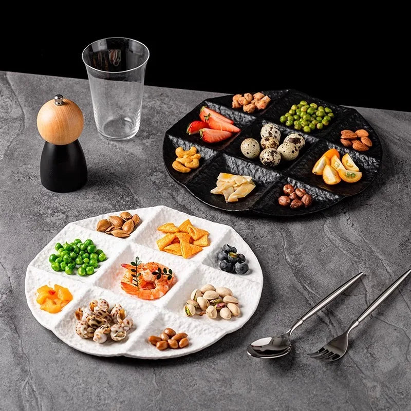 Assiette Japonaise en Céramique Motif Pierre