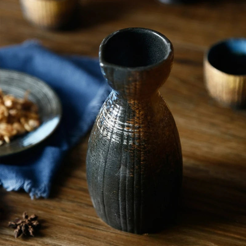 Service à Saké Vintage Bleu Nuit