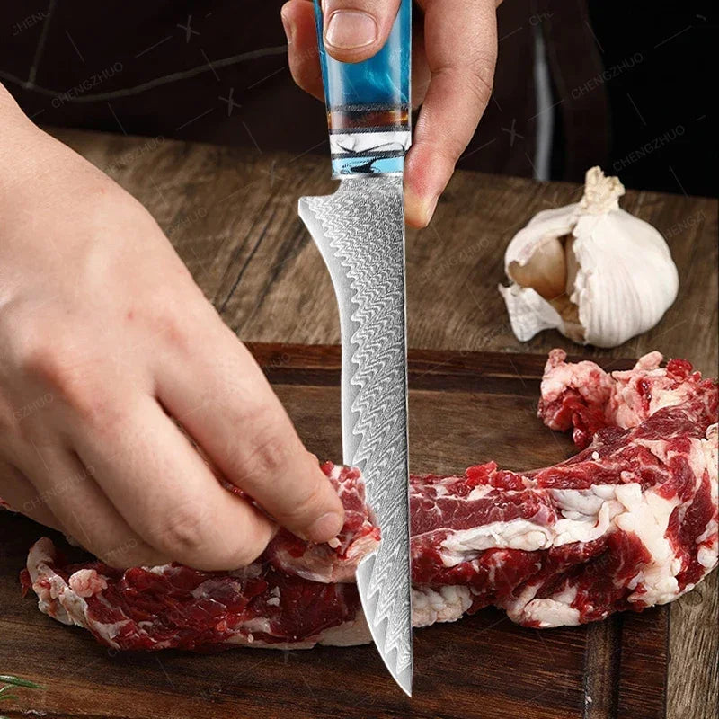 Ensemble de Couteaux Japonais en Acier Damas 67 Couches