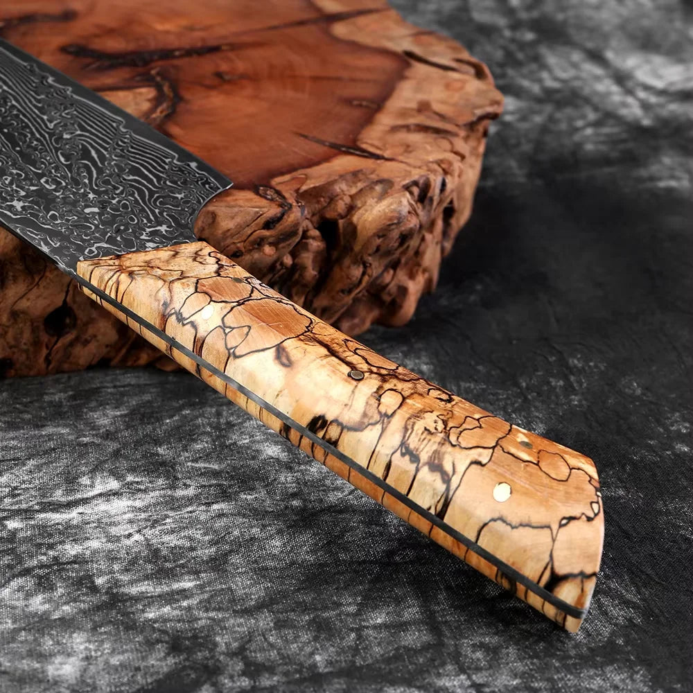 Couteau Japonais Nakiri en Acier Damas VG-10