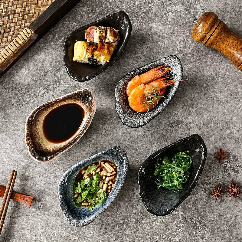 Petite Assiette Japonaise en Céramique Forme Coquillage