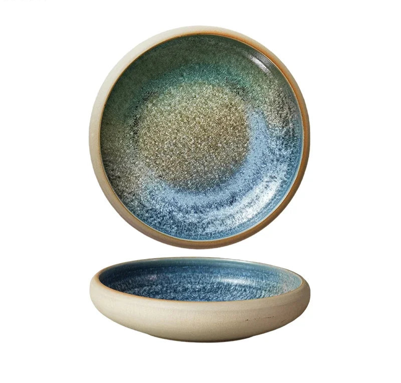 Assiette Creuse Ronde Japonaise en Céramique