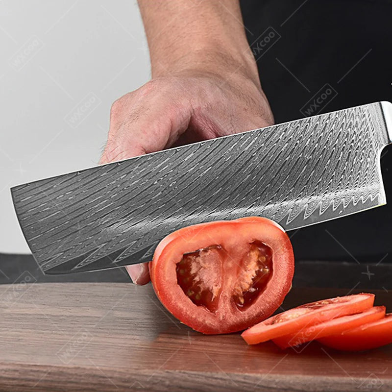 Couteaux Japonais Manche Résine Bois Coloré