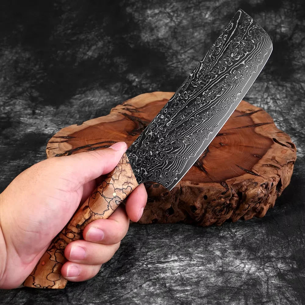 Couteau Japonais Nakiri en Acier Damas VG-10