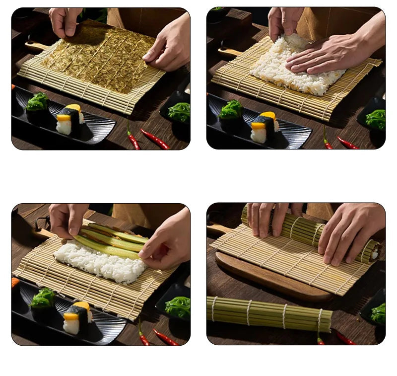 Tapis à Sushi Japonais en Bambou Naturel