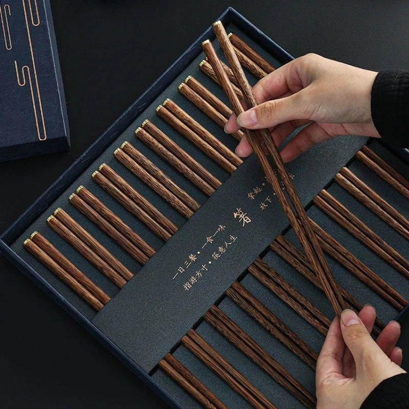 Coffret Baguettes Japonaise en Bois LUXE