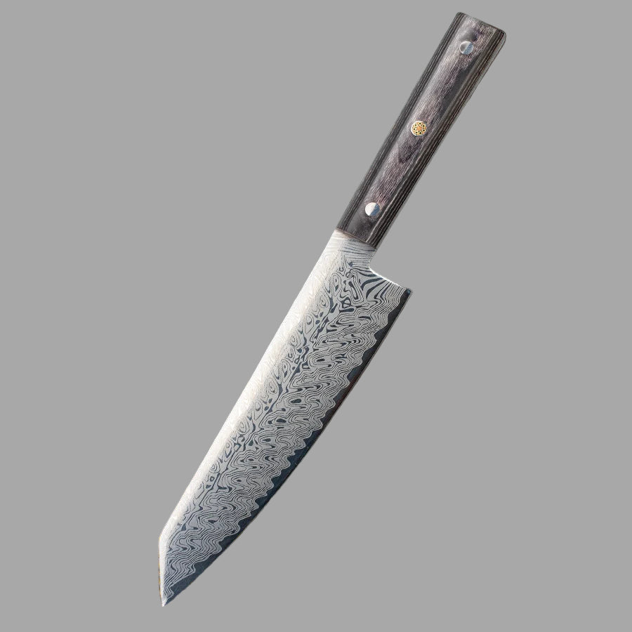 Couteau Japonais Santoku Manche en Bois Coloré