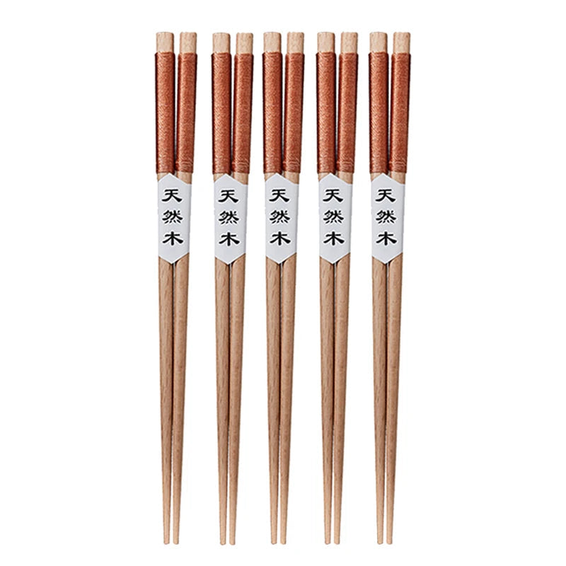 Lot de 5 Pairs de Baguette en Bois