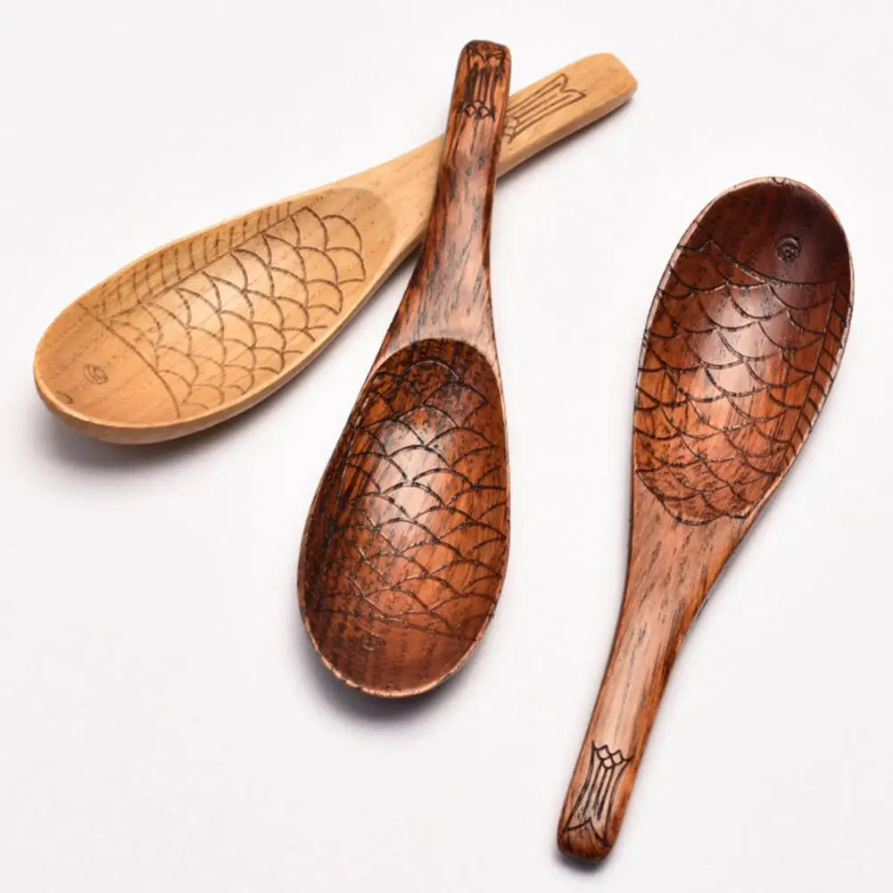 Cuillère Japonaise en Bois Sculptée à la Main