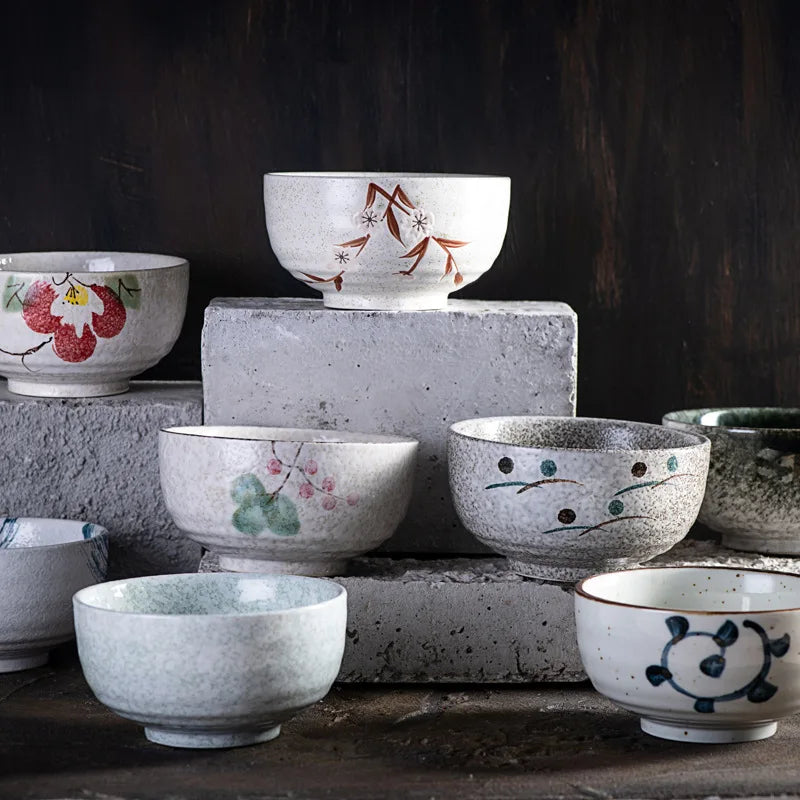 Bol Japonais en Céramique Peint à la Main