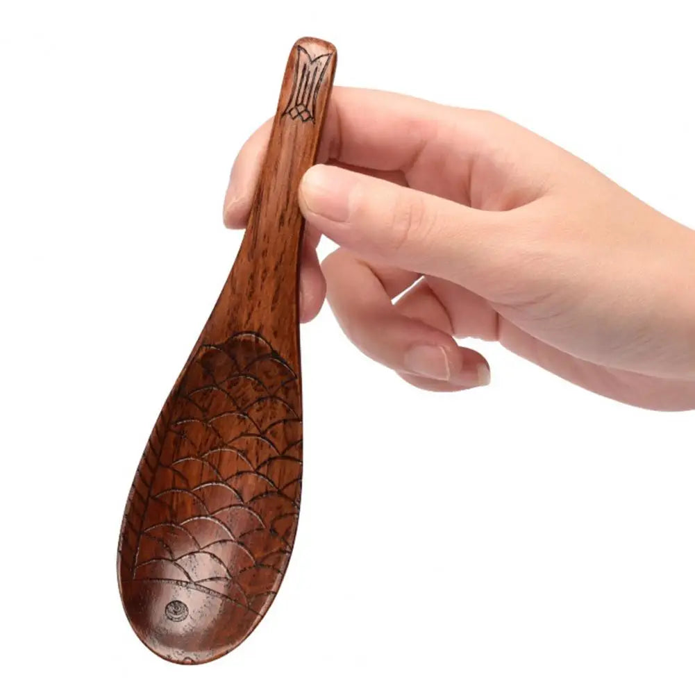 Cuillère Japonaise en Bois Sculptée à la Main