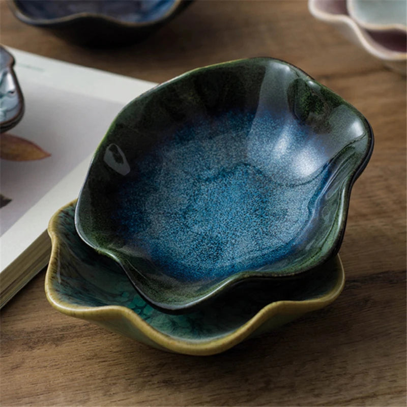 Petite Coupelle Japonaise en Céramique Forme Feuille de Lotus