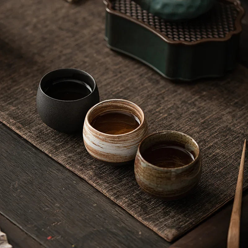 Tasses à Thé Japonaises En Grès Sans Anse