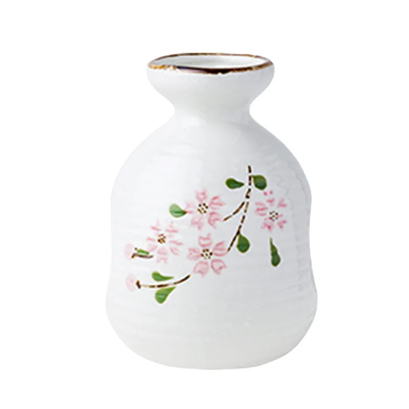 Service à Saké à Motif Sakura en Céramique