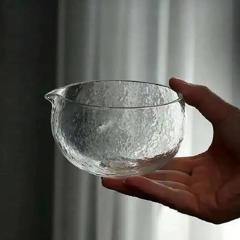Bol à Matcha Japonais en Verre Martelé