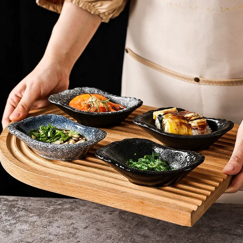 Petite Assiette Japonaise en Céramique Forme Coquillage
