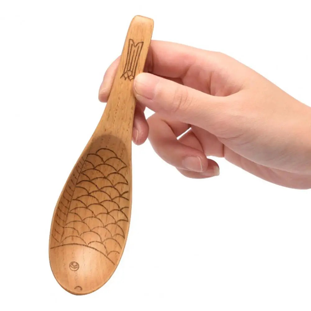 Cuillère Japonaise en Bois Sculptée à la Main