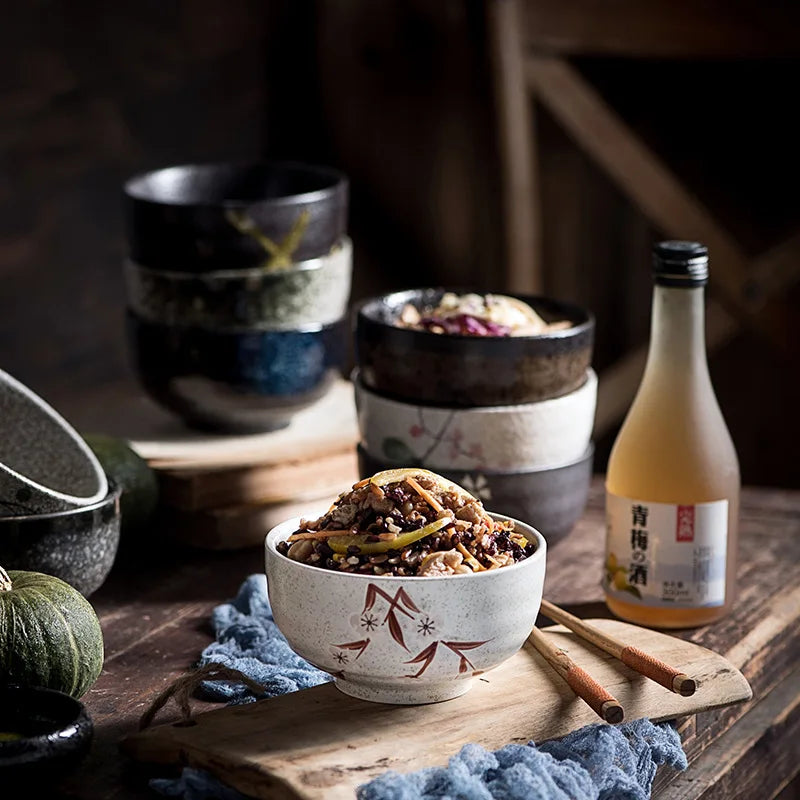 Bol Japonais en Céramique Peint à la Main