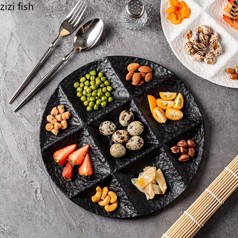 Assiette Japonaise en Céramique Motif Pierre