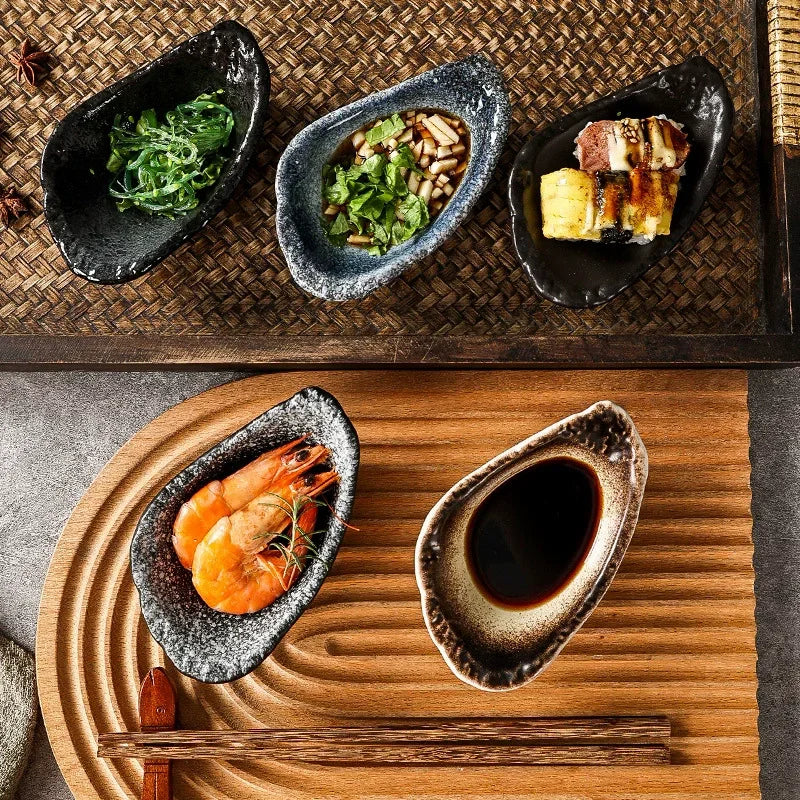 Petite Assiette Japonaise en Céramique Forme Coquillage