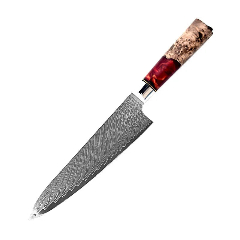 Couteaux Japonais Manche Résine Bois Coloré