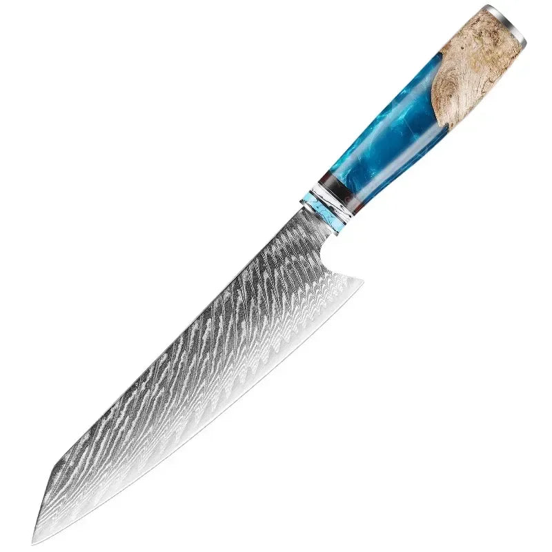 Ensemble de Couteaux Japonais en Acier Damas 67 Couches