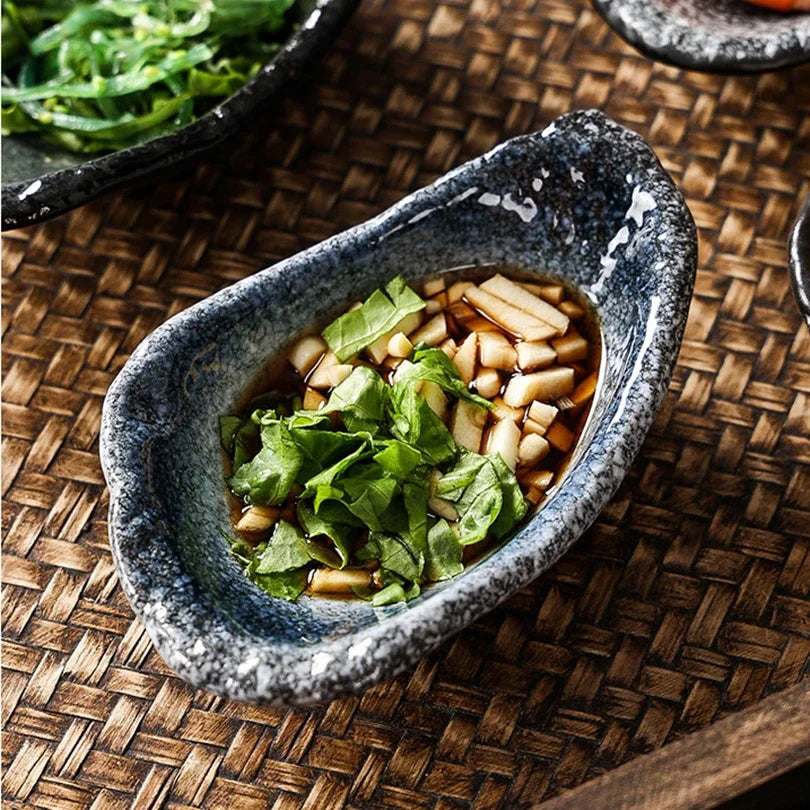 Petite Assiette Japonaise en Céramique Forme Coquillage
