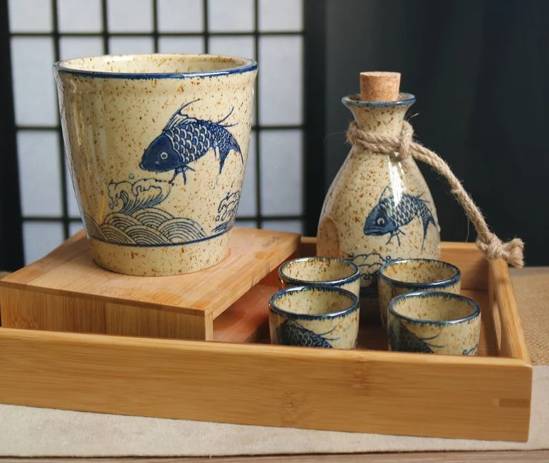 Service à Saké Traditionnel en Céramique