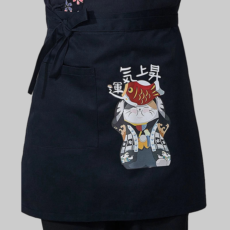Tablier Chef Japonais en Coton et Lin