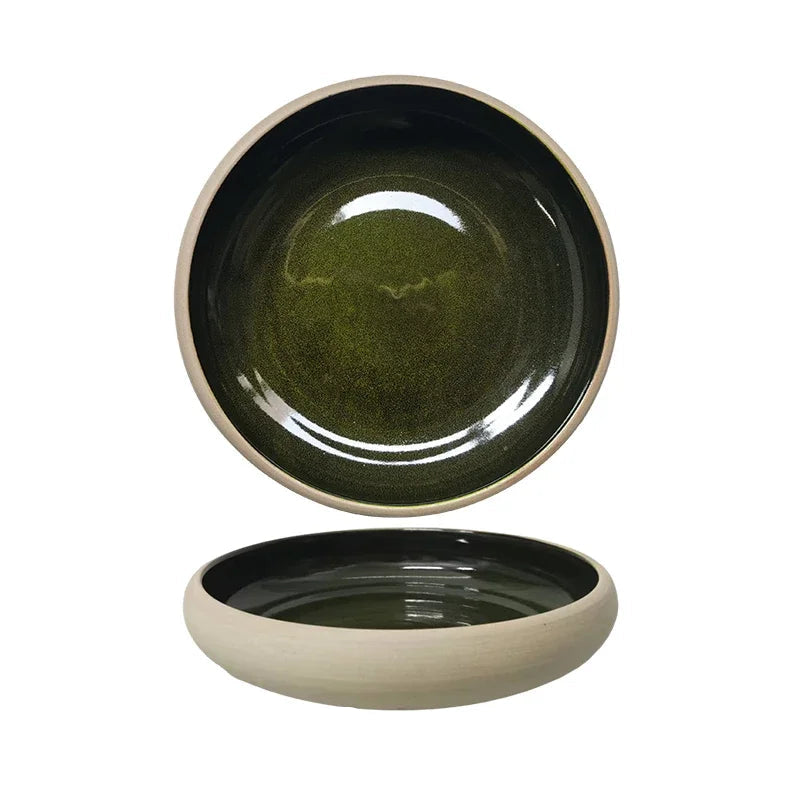 Assiette Creuse Ronde Japonaise en Céramique