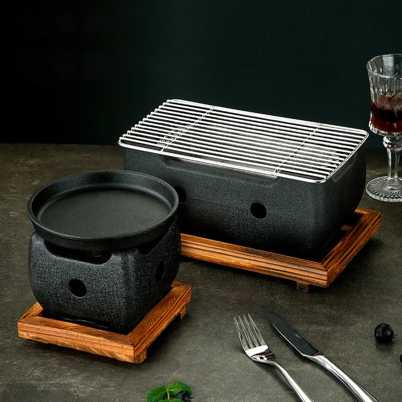 Barbecue à Charbon en Fonte Émaillée