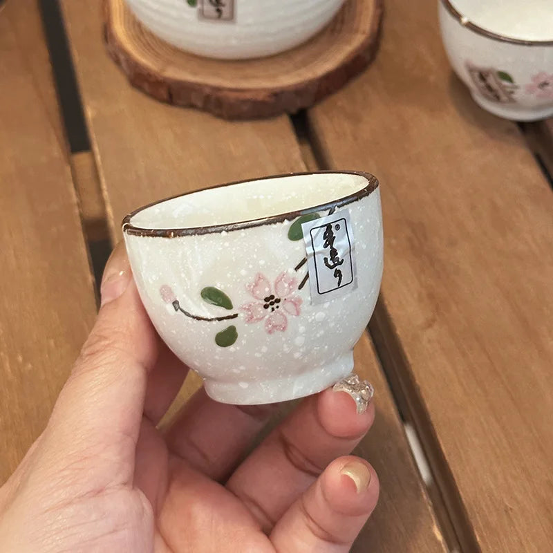 Service à Saké à Motif Sakura en Céramique