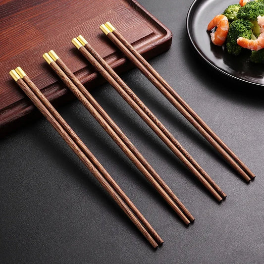 Set de 4 Paires de Baguettes Japonaises en Bois