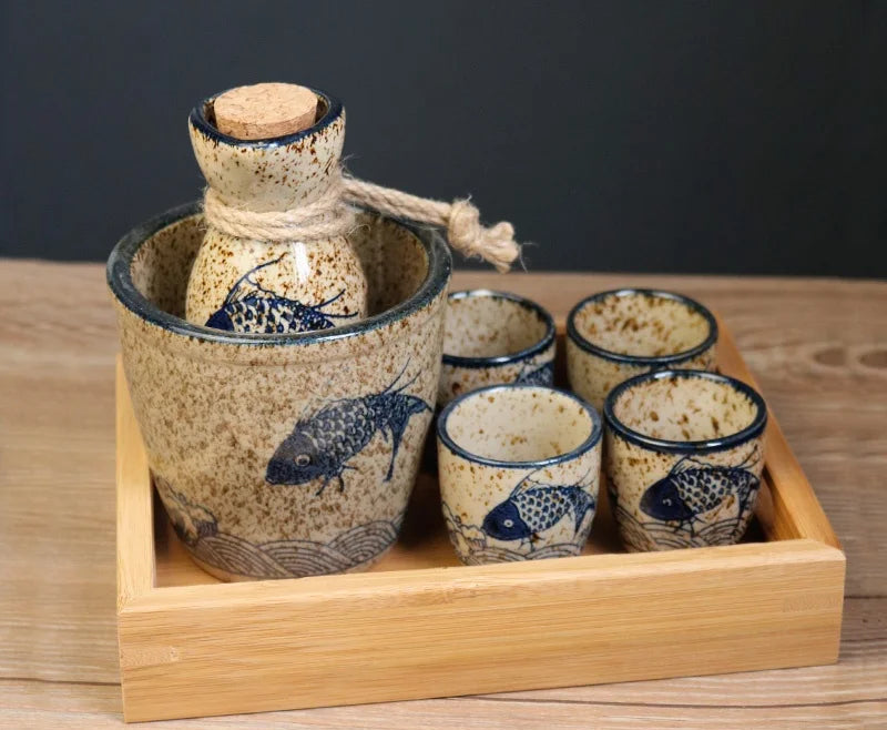 Service à Saké Traditionnel en Céramique