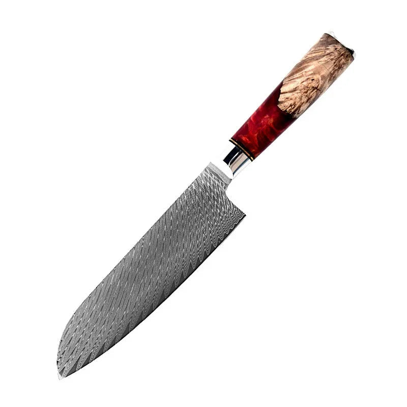 Couteaux Japonais Manche Résine Bois Coloré