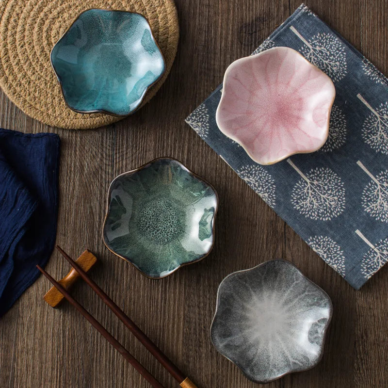 Petite Coupelle Japonaise en Céramique Forme Feuille de Lotus