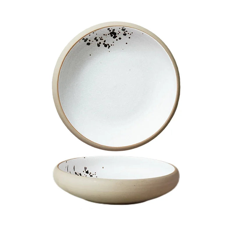 Assiette Creuse Ronde Japonaise en Céramique