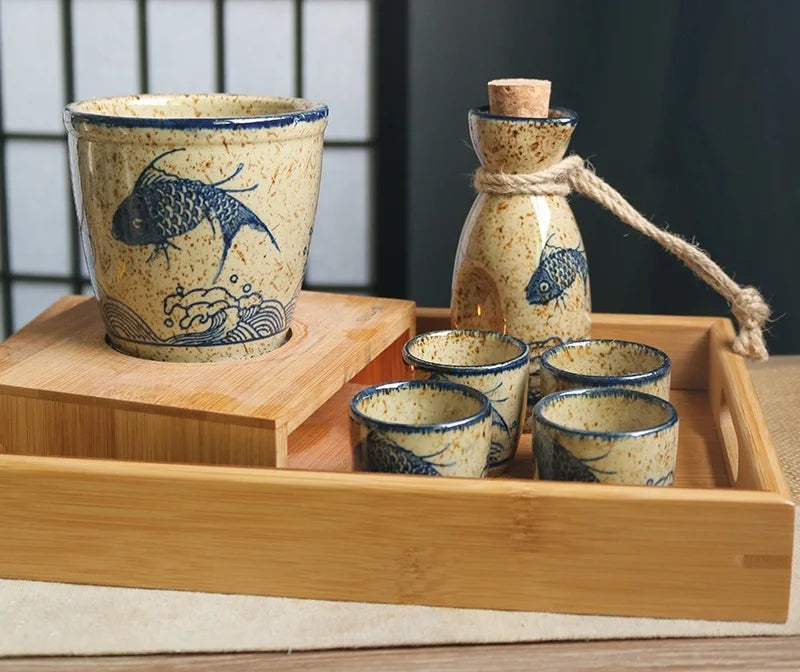 Service à Saké Traditionnel en Céramique