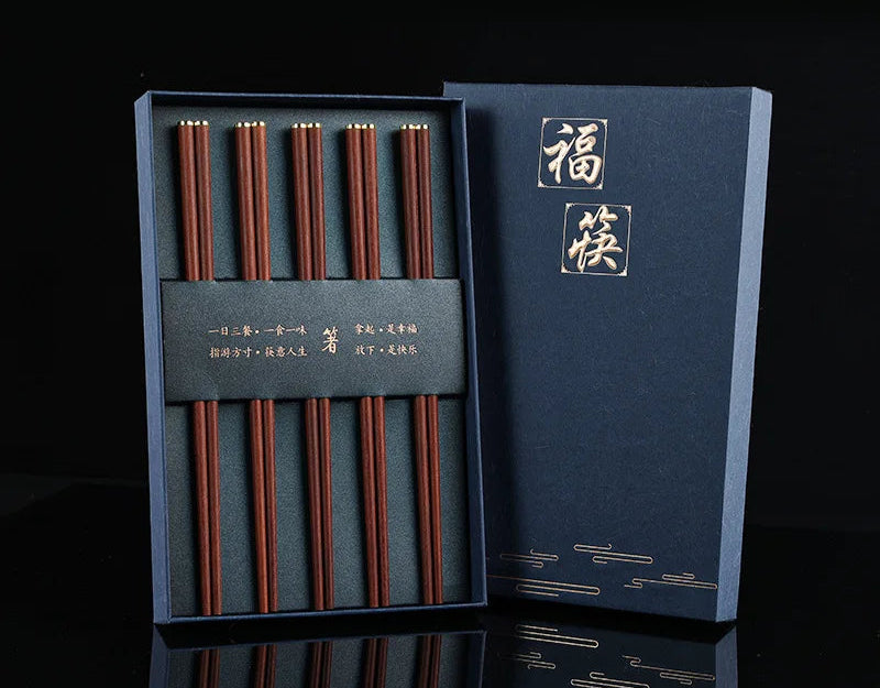 Coffret Baguettes Japonaise en Bois LUXE